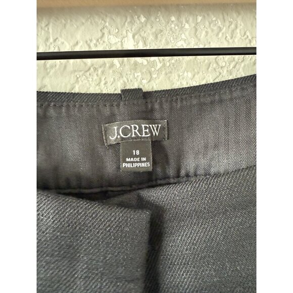 J. Crew Sydney Pant In Linen Blend Wide Leg Black Trouser Pant Careerwear 18 - Picture 3 of 8